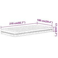 vidaXL Schaumstoffmatratze Wei&szlig; 100x210 cm H&auml;rtegrad H2 H3