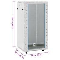 vidaXL 22U Netzwerkschrank 19" IP20 Grau 60x60x120 cm