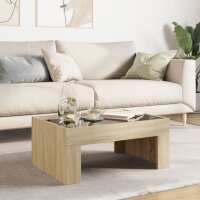 vidaXL Couchtisch mit Infinity-LED Sonoma-Eiche 70x50x30 cm