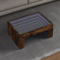 vidaXL Couchtisch mit Infinity-LED Räuchereiche...