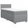 vidaXL Boxspringbett mit Matratze Hellgrau 80x200 cm Stoff