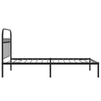 vidaXL Bettgestell mit Kopfteil Metall Schwarz 107x203 cm