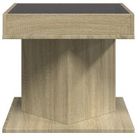 vidaXL LED-Couchtisch Sonoma Eiche 50x50x45 cm Holzwerkstoff