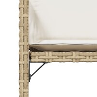 vidaXL Gartenst&uuml;hle mit Kissen 4 Stk. Beige Poly Rattan