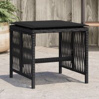 vidaXL Gartenhocker mit Kissen 4 Stk. Schwarz 41x41x36 cm...