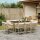 vidaXL 11-tlg. Garten-Essgruppe mit Kissen Beige Poly Rattan