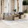 vidaXL 7-tlg. Garten-Sofagarnitur mit Kissen Beige Poly Rattan