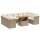 vidaXL 10-tlg. Garten-Sofagarnitur mit Kissen Beige Poly Rattan