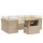 vidaXL 7-tlg. Garten-Sofagarnitur mit Kissen Beige Poly Rattan