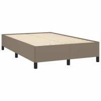 vidaXL Boxspringbett mit Matratze Taupe 120x190 cm Stoff