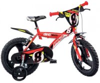 Dino Pro Cross 14 Zoll 24 cm Jungen Felgenbremse Rot/Schwarz