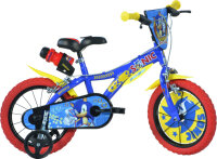 Dino Sonic 16 Zoll 27 cm Jungen Felgenbremse Blau/Gelb