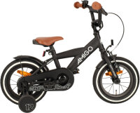 AMIGO Explorer 12 Zoll 20 cm Jungen R&uuml;cktrittbremse Schwarz/Wei&szlig;