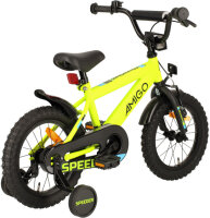 AMIGO Speeder 14 Zoll 24 cm Jungen R&uuml;cktrittbremse Gelb/Schwarz