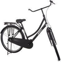 AMIGO Cotton omafiets 28 Zoll 50 cm Damen R&uuml;cktrittbremse Mattschwarz