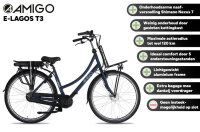 AMIGO E-Lagos T3 28 Zoll 50 cm Damen 7G Rollerbrakes Mattblau