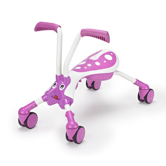 The Bugs ScrambleBug Bubblegum Loopfiets met 4 Wielen Junior Rosa/Wei&szlig;