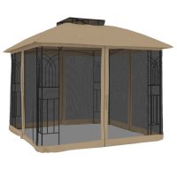 vidaXL Pavillon mit Doppeldach & Netzwänden...