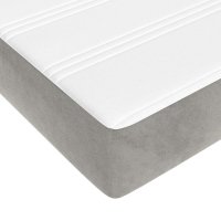 vidaXL Taschenfederkernmatratze Hellgrau 160x220x20 cm Samt