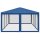 vidaXL Partyzelt mit 10 Mesh-Seitenteilen Blau 6x4 m HDPE