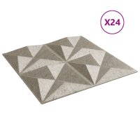vidaXL Wandpaneele 24 Stk. Beton 50x50 cm XPS 6 m² Origami