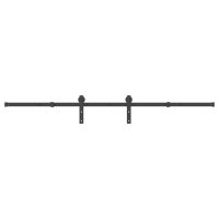 vidaXL Schiebetürbeschlag-Set 213,5 cm Stahl Schwarz