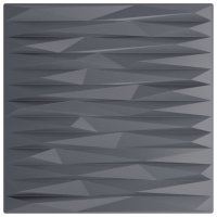 vidaXL Wandpaneele 48 Stk. Grau 50x50 cm XPS 12 m²...