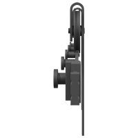 vidaXL Schiebetürbeschlag-Set 200 cm Stahl Schwarz