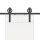 vidaXL Schiebetürbeschlag-Set 200 cm Stahl Schwarz