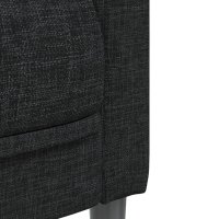 vidaXL 3-tlg. Sofagarnitur Schwarz Stoff
