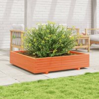 vidaXL Pflanzkübel Wachsbraun 110x110x26,5 cm...