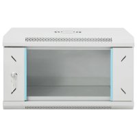 vidaXL 6U Wand-Netzwerkschrank 19" IP20 53x40x30 cm
