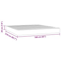 vidaXL Taschenfederkernmatratze Rosa 160x210x20 cm Samt