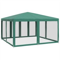 vidaXL Partyzelt mit 8 Mesh-Seitenteilen Grün 4x4 m...