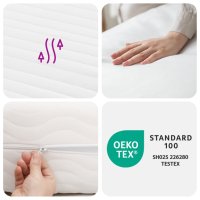 vidaXL Schaumstoffmatratze Weiß 90x210 cm Härtegrad H2 H3