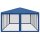 vidaXL Partyzelt mit 12 Mesh-Seitenteilen Blau 8x4 m HDPE