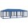 vidaXL Partyzelt mit 12 Mesh-Seitenteilen Blau 8x4 m HDPE