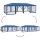 vidaXL Partyzelt mit 12 Mesh-Seitenteilen Blau 8x4 m HDPE