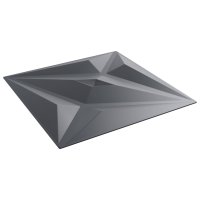 vidaXL Wandpaneele 24 Stk. Grau 50x50 cm XPS 6 m² Stern