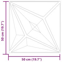 vidaXL Wandpaneele 24 Stk. Grau 50x50 cm XPS 6 m² Stern