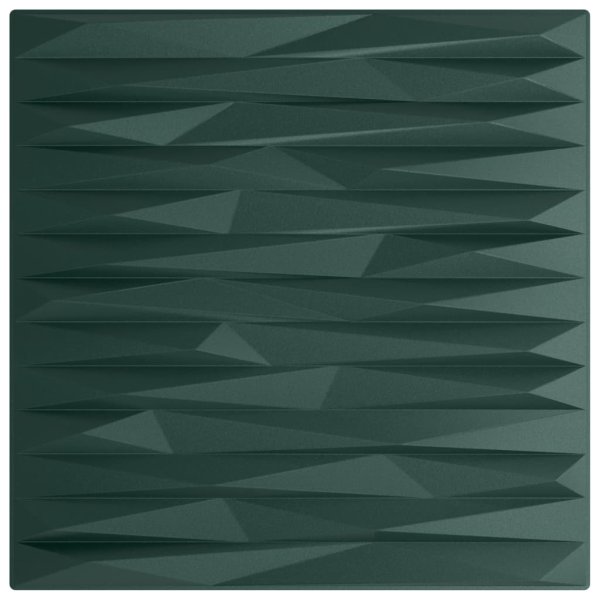 vidaXL Wandpaneele 12 Stk. Grün 50x50 cm XPS 3 m² Stein