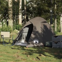 vidaXL Kuppel-Campingzelt 2 Personen Braun Wasserdicht