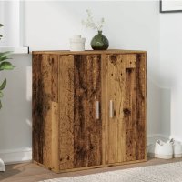 vidaXL Schuhschränke 2 Stk. Altholz-Optik 32x35x70 cm Holzwerkstoff