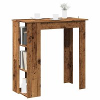 vidaXL Bartisch mit Regal Altholz-Optik 102x50x103,5 cm...