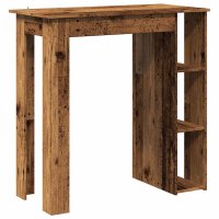 vidaXL Bartisch mit Regal Altholz-Optik 102x50x103,5 cm Holzwerkstoff