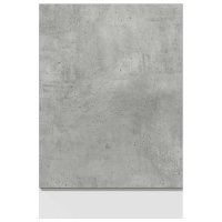 vidaXL Geschirrspülerblende Betongrau 45x3x67 cm