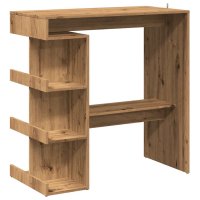 vidaXL Bartisch mit Regal Artisan-Eiche 100x50x101,5 cm