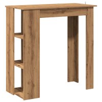 vidaXL Bartisch mit Regal Artisan-Eiche 102x50x103,5 cm...