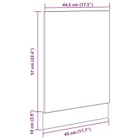 vidaXL Geschirrspülerblende Altholz-Optik 45x3x67 cm Holzwerkstoff