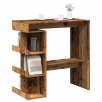 vidaXL Bartisch mit Regal Altholz-Optik 100x48x101,5 cm
